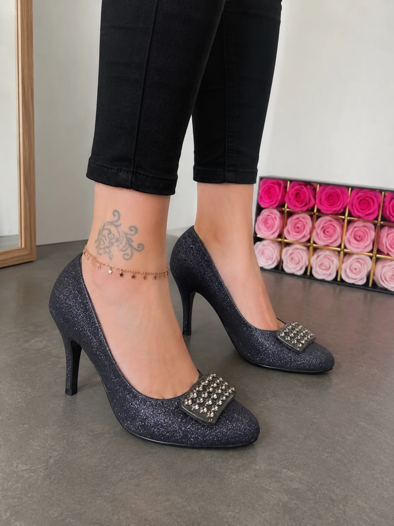 Escarpins GUESS by marciano pailletés & strass ●Taille 37●🌸